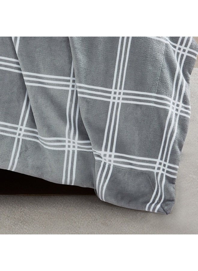 Braxton Magadan Printed Flannel Sherpa Queen Blanket 220 x 200 cm