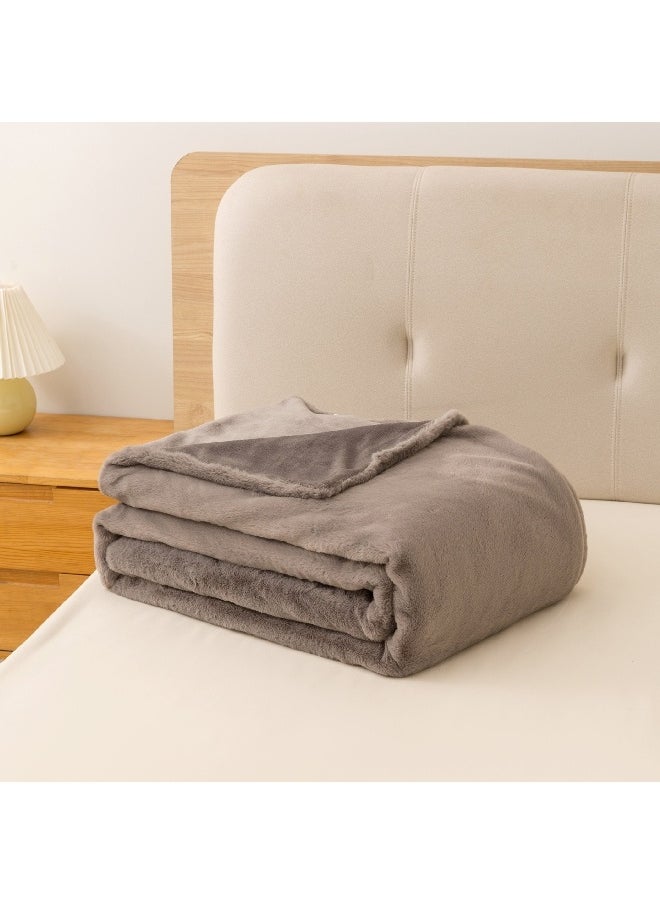 Lla Ura Rabbit Fur Double Layer Twin Blanket 150 x 220 cm