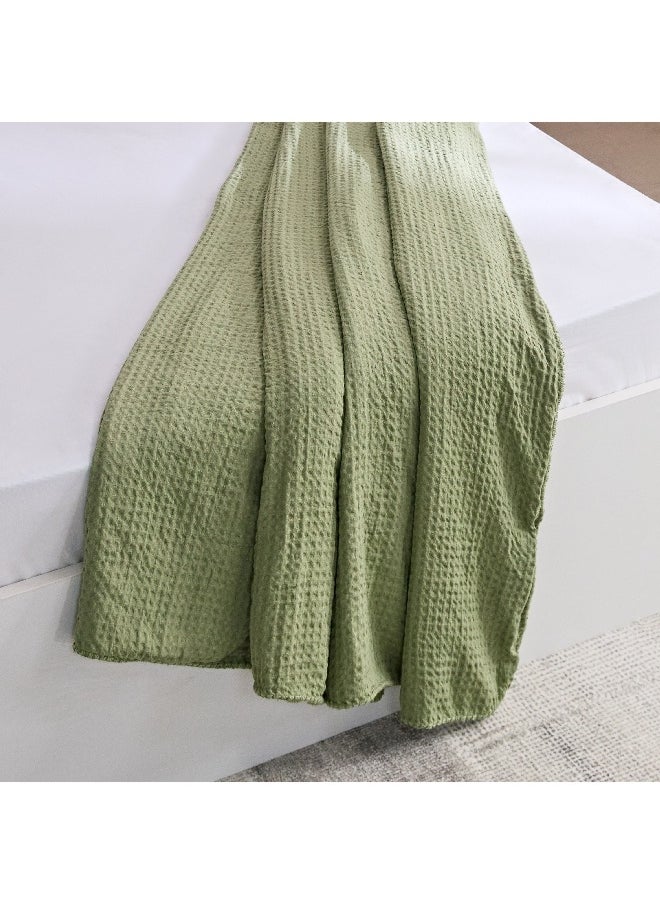 Serene Waffle Double Layer Queen Blanket 200 x 220 cm