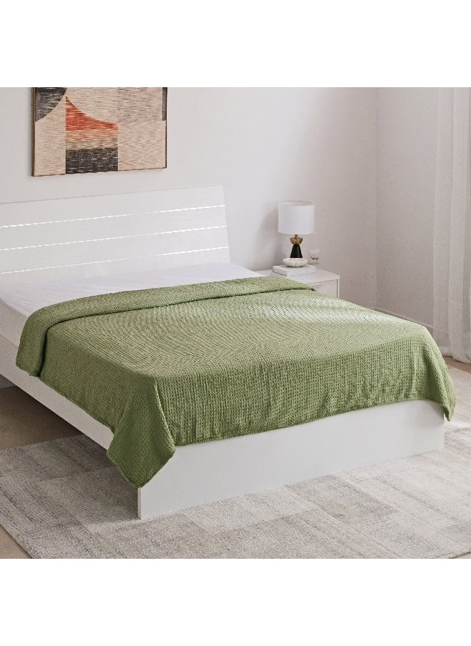 Serene Waffle Double Layer Queen Blanket 200 x 220 cm