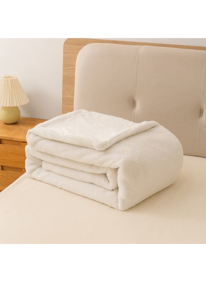 Lla Ura Rabbit Fur Double Layer Twin Blanket 150 x 220 cm