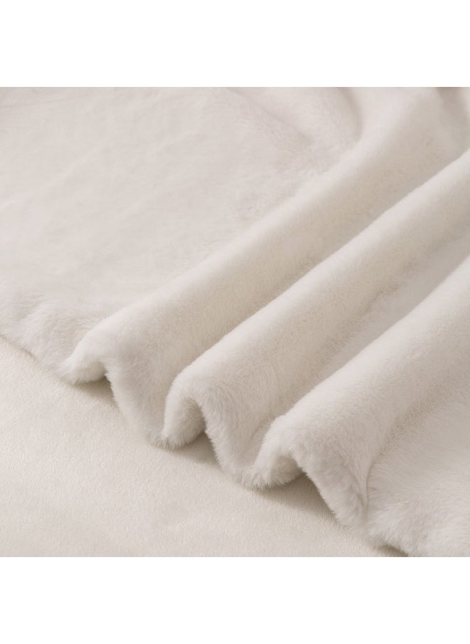 Lla Ura Rabbit Fur Double Layer Twin Blanket 150 x 220 cm