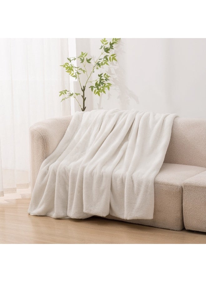 Lla Ura Rabbit Fur Double Layer Twin Blanket 150 x 220 cm
