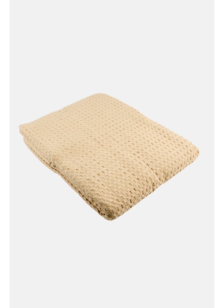 Extra Soft Cotton Blanket 180 x 240 cm, Tan