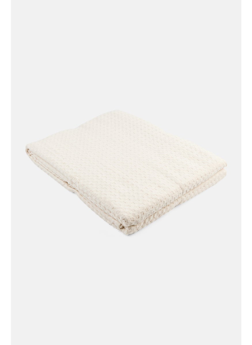 Textured Blanket 180 x 240 cm, Ivory