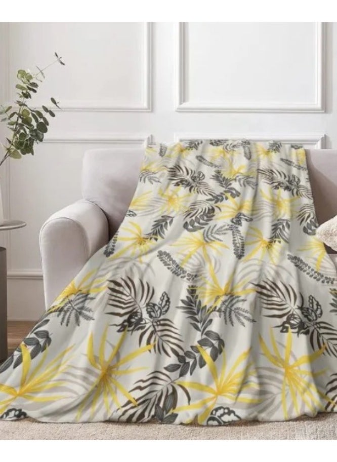 Rezlan UAE - Premium Summer blankets - Amazing throw for watching TVs and chilling home (Single, Yellow)