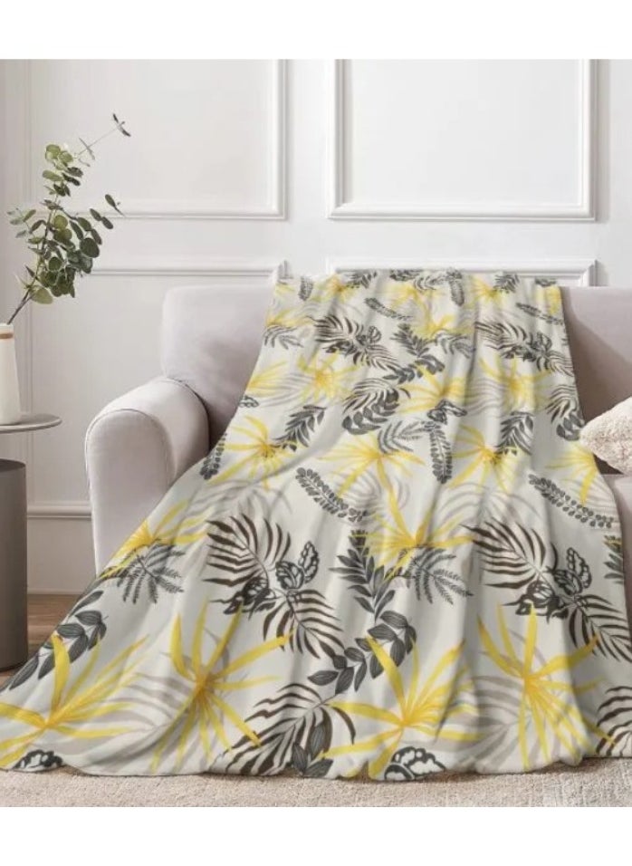 Rezlan UAE - Premium Summer blankets - Amazing throw for watching TVs and chilling home (Double, Yellow)