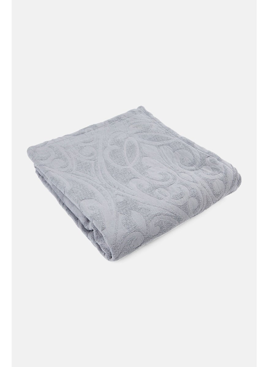 Jacquard Chenille Textured Throw 127 x 152 cm, Grey