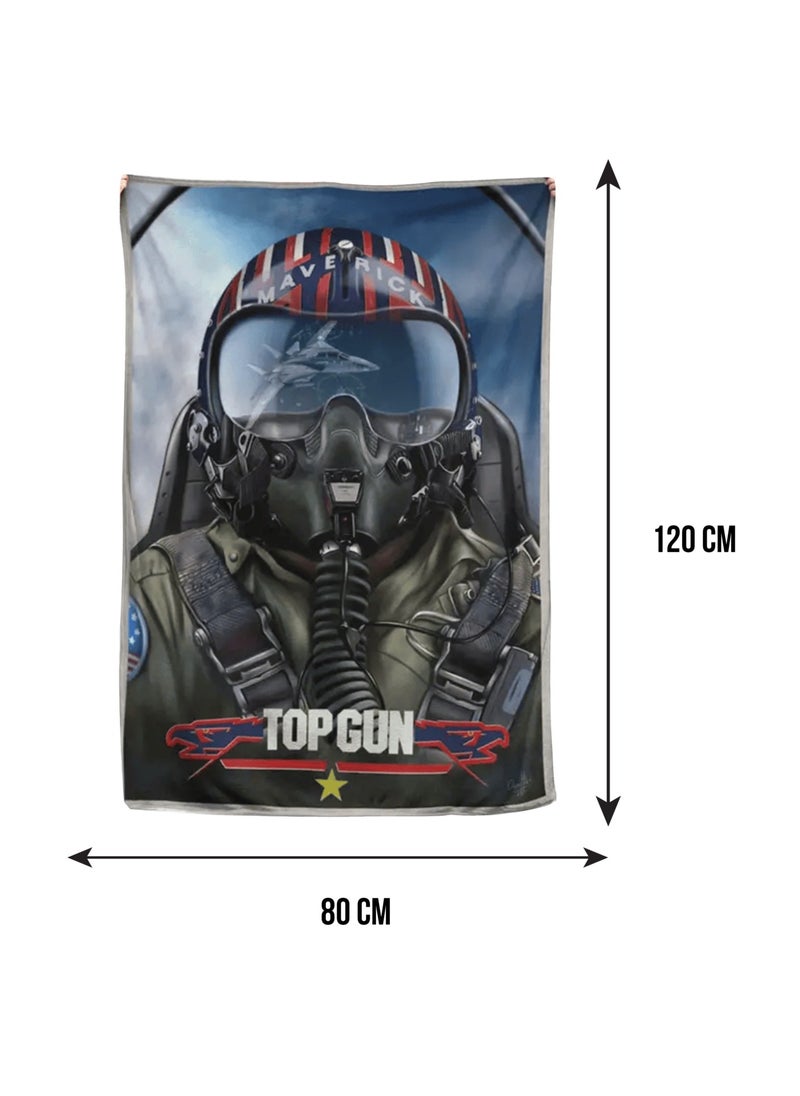 Top Gun Pilot Cozy Flannel Throw Blanket