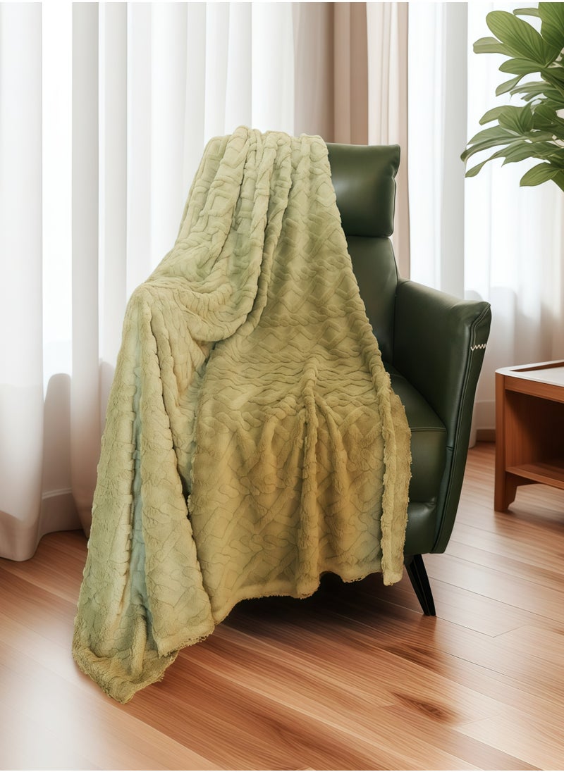 Double-sided Velvet Coral Velvet Blanket, Vintage Green All Seasons Blanket,Cozy Soft and Thickened,Waffle and Delicate Fluff Double-sided,for Bed, Couch,Sofa, Chair Throw Blanket, Air Conditioning Quilts, Office Nap Blankets, Picnic Travel Blankets,Home Decor Gift,130X180cm