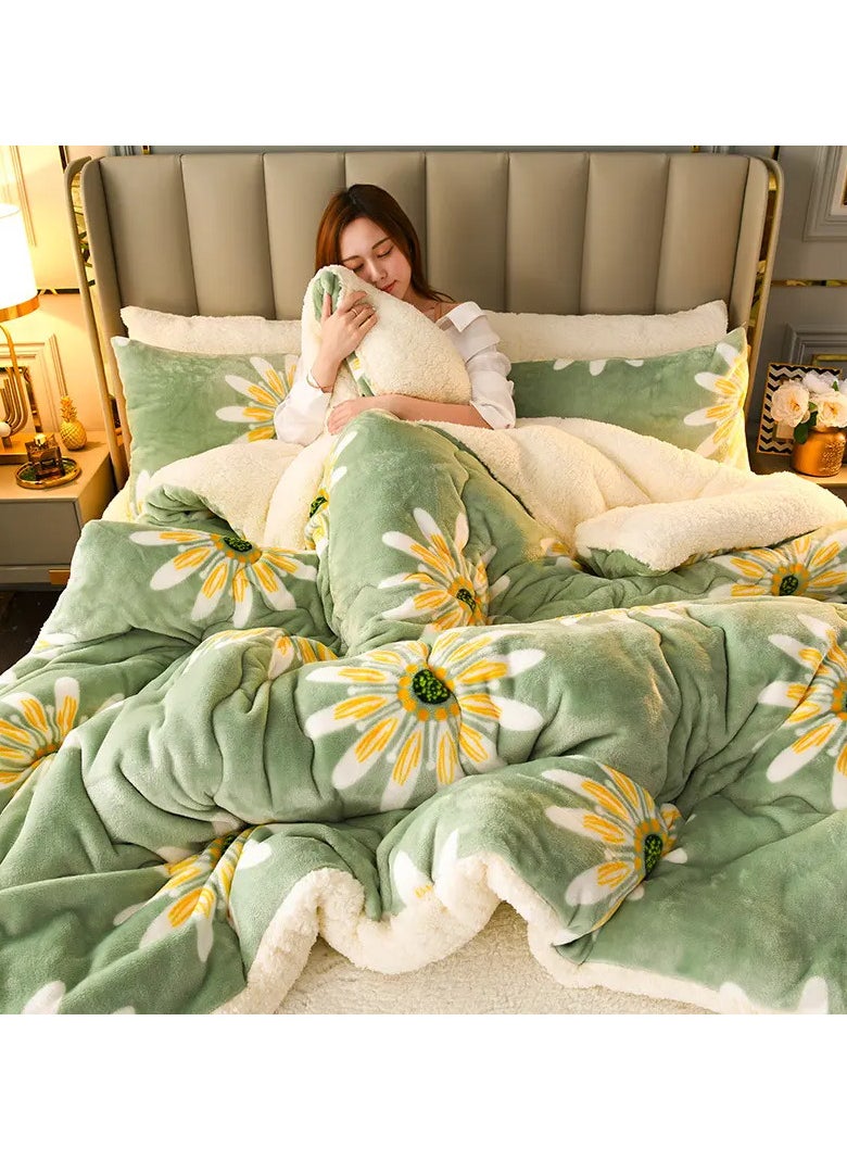 Super Warm Fleece Blanket - Milk Wool Heavy Throw Blanket for Bedding, Size 180x200 CM