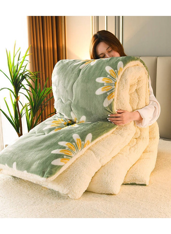 Super Warm Fleece Blanket - Milk Wool Heavy Throw Blanket for Bedding, Size 180x200 CM