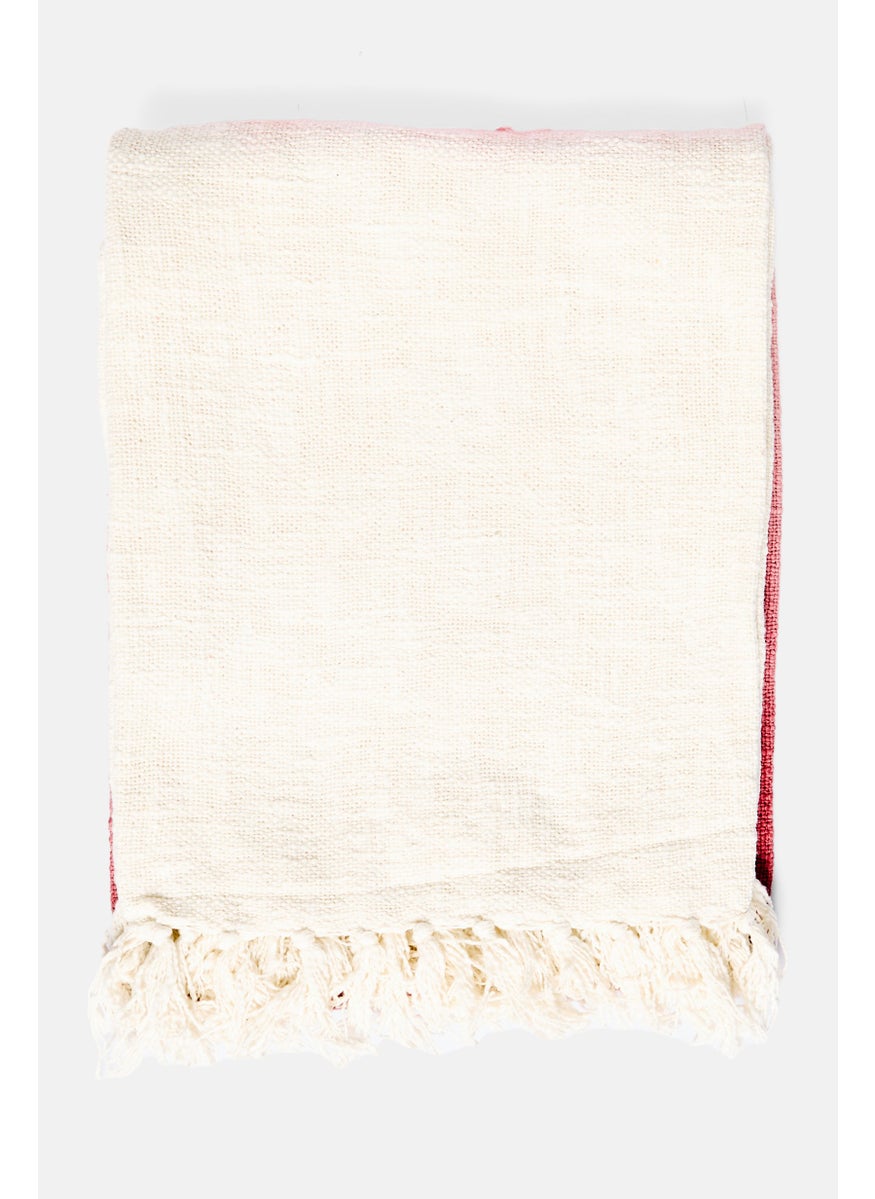 Toni Ombre Slub Knitted Throw 127 x 152,4 cm, White