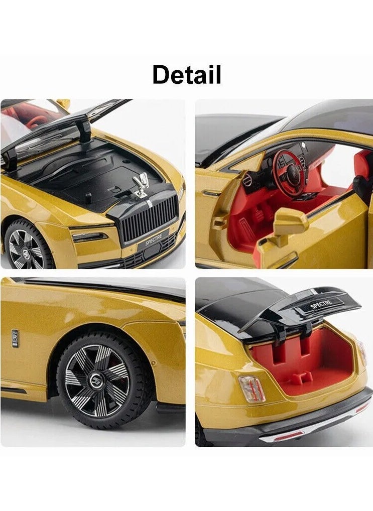 1:24 Scale Rolls Royce Alloy Diecast Car Model Metal Collectible with Sound & Light Features Ideal Gift for Car Lovers & Kids