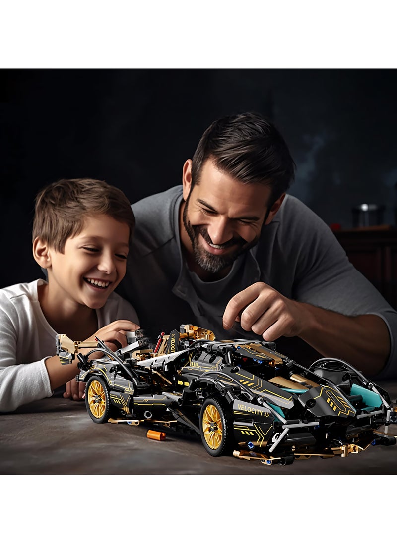 1/14 Sports Car Building Sets, Adults Model And Racing Sports Collectable Model Car Building Kit, Construction Toy Sports Car Birthday Gifts For Car Fans