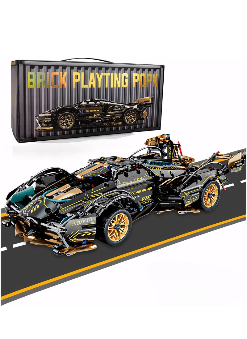 1/14 Sports Car Building Sets, Adults Model And Racing Sports Collectable Model Car Building Kit, Construction Toy Sports Car Birthday Gifts For Car Fans