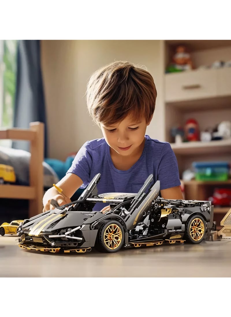 1:14 Super Sports Car Building Blocks Sets, Technology Sports Car Model Construction Set Car Toy, Racing Car Model Building Blocks Kit, Birthday Gifts For Car Fans