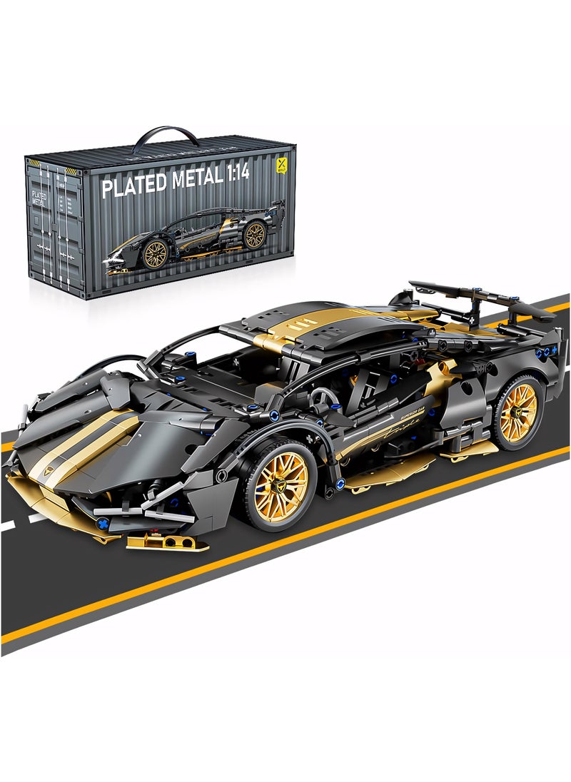 1:14 Super Sports Car Building Blocks Sets, Technology Sports Car Model Construction Set Car Toy, Racing Car Model Building Blocks Kit, Birthday Gifts For Car Fans