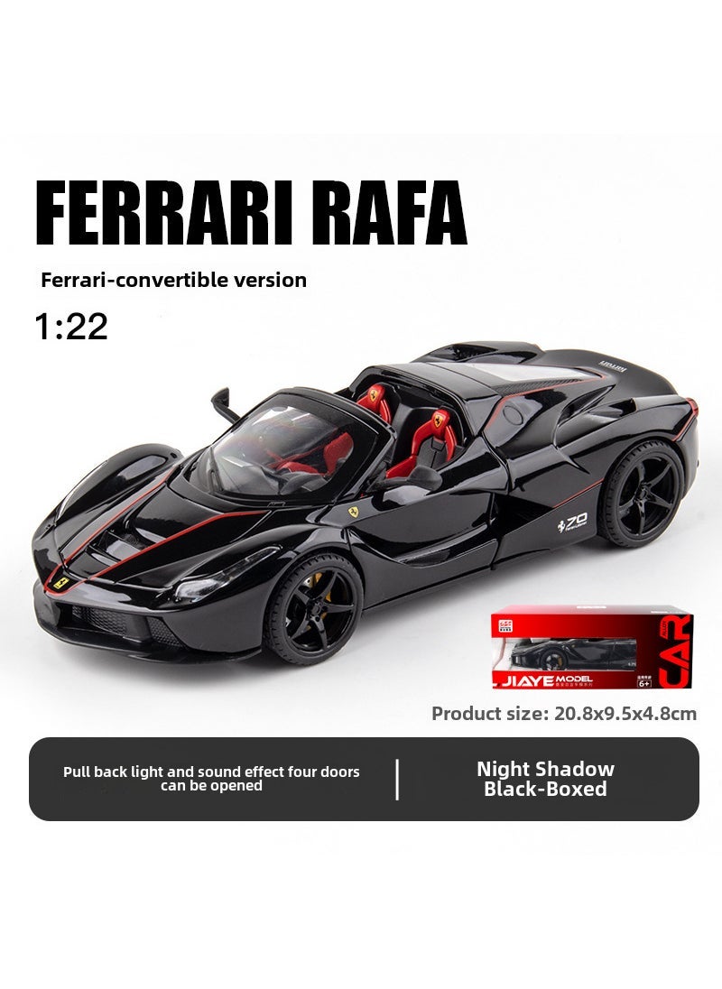 1:22 Scale LaFerrari Convertible Alloy Model Car Toy Black