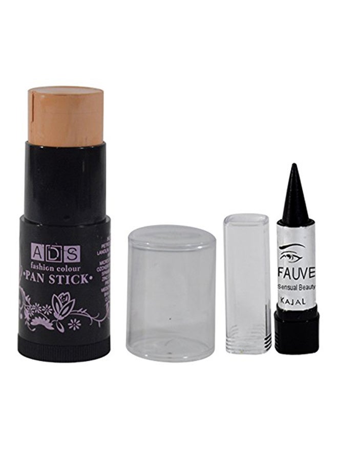 Fashion Colour Pan Stick Concealer With Free Kajal Beige/Black