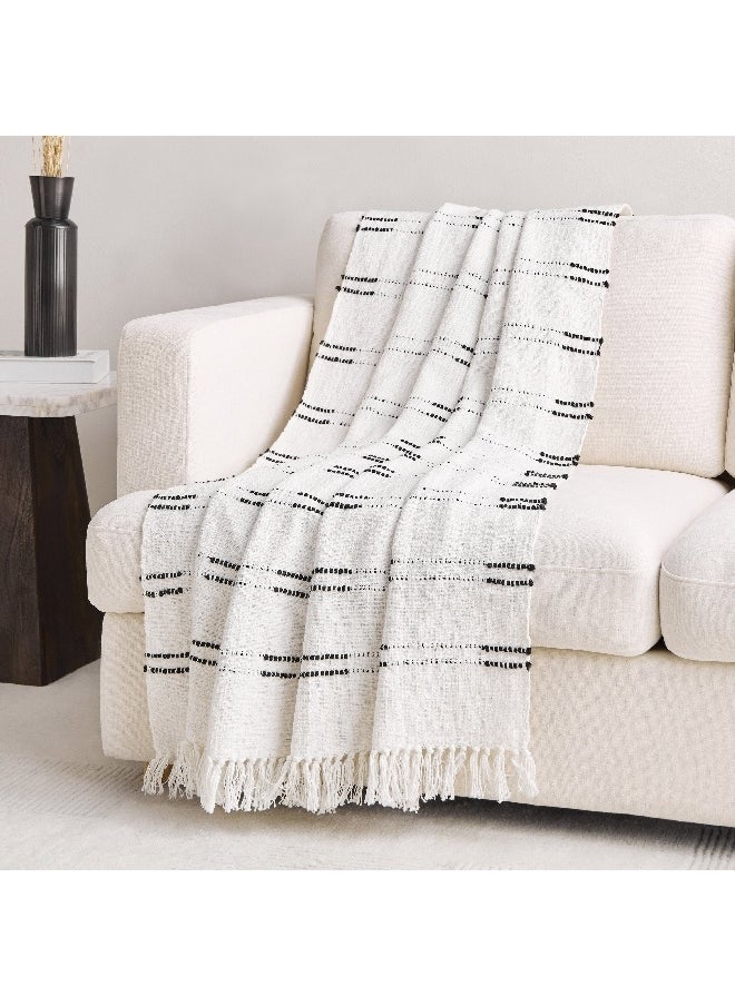 Albedo Cut Stripe Woven Throw 130 x 170 cm