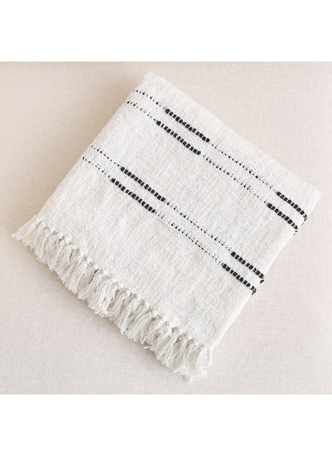 Albedo Cut Stripe Woven Throw 130 x 170 cm