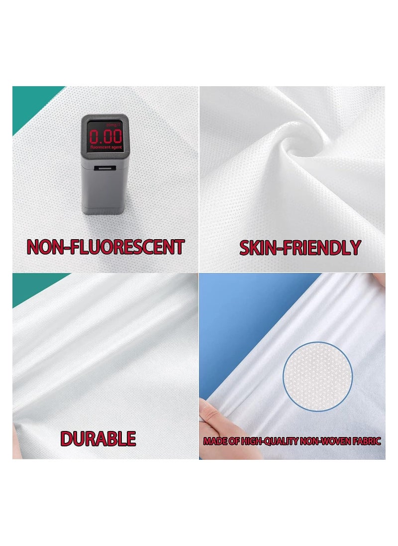 4 PCS Disposable Bed Sheets Travel Sheets for Bed Bedding Cover, Portable Bedding Set with 1 Bed Sheet 1 Quilt Cover and 2 Pillowcase for Travel Business Trip Spa