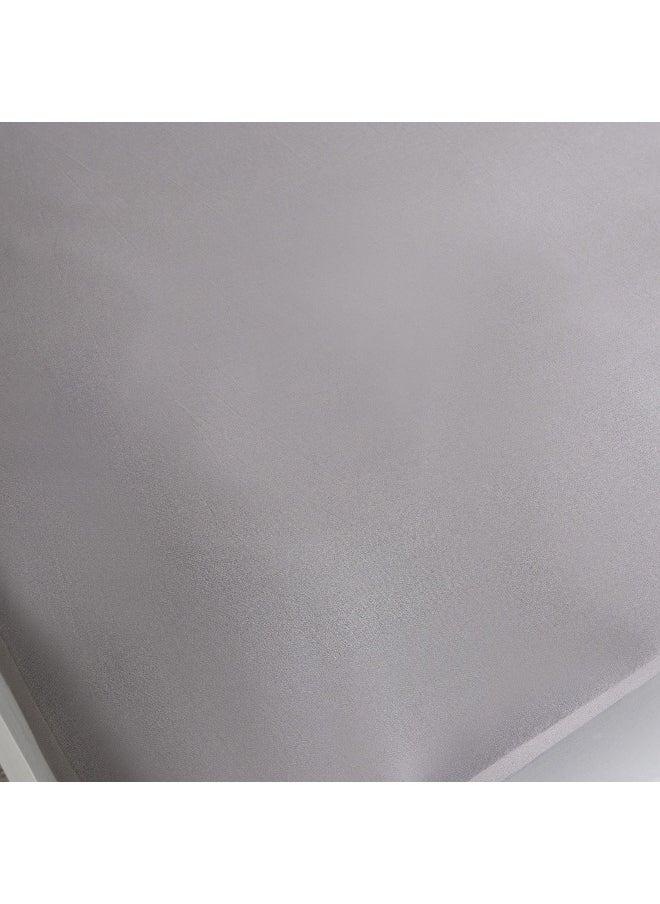 Opulent Luxe Solid Cotton Queen Fitted Sheet - 150x200+40 cm