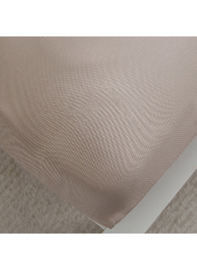 Opulent Luxe Cotton Solid King Fitted Sheet - 180x200+40 cm