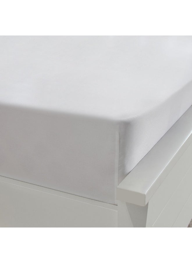 Opulent Luxe Solid Cotton Olympic Queen Fitted Sheet - 160x200+40 cm