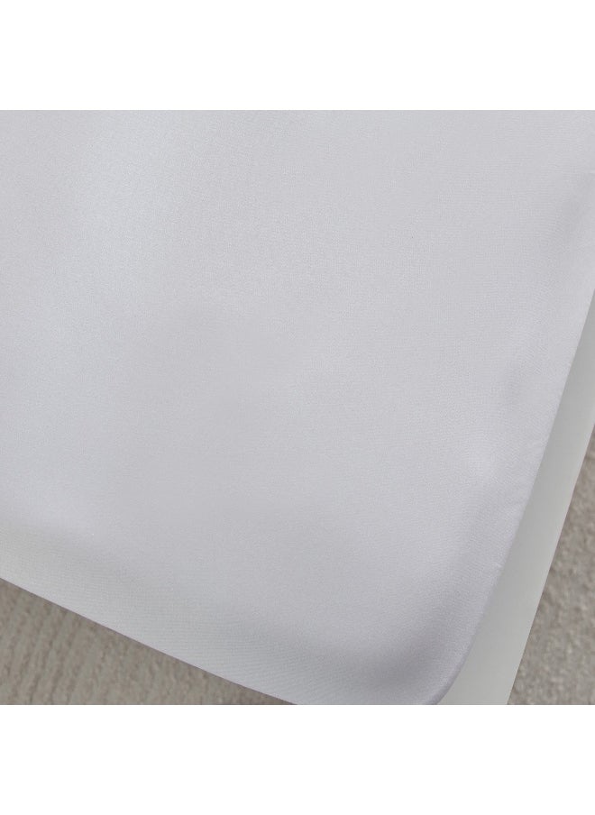 Opulent Luxe Cotton Solid King Fitted Sheet - 180x200+40 cm