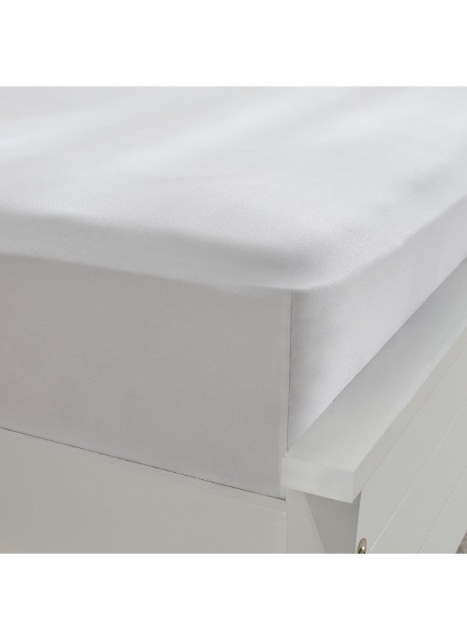 Opulent Luxe Cotton Solid King Fitted Sheet - 180x200+40 cm