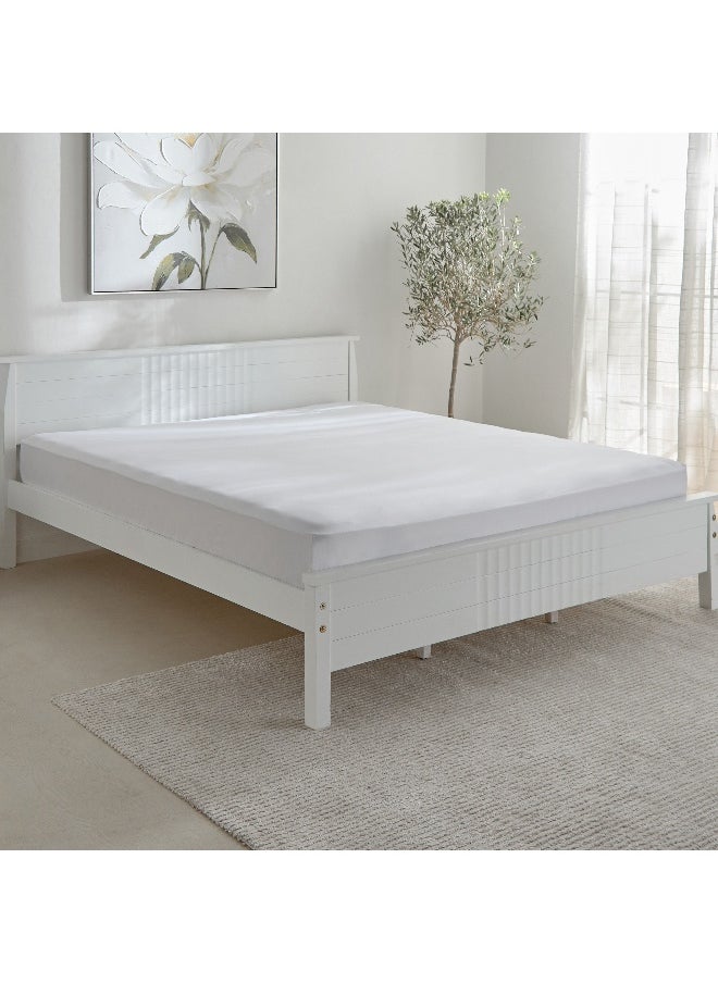 Opulent Luxe Cotton Solid Super King Fitted Sheet - 200x200+40 cm
