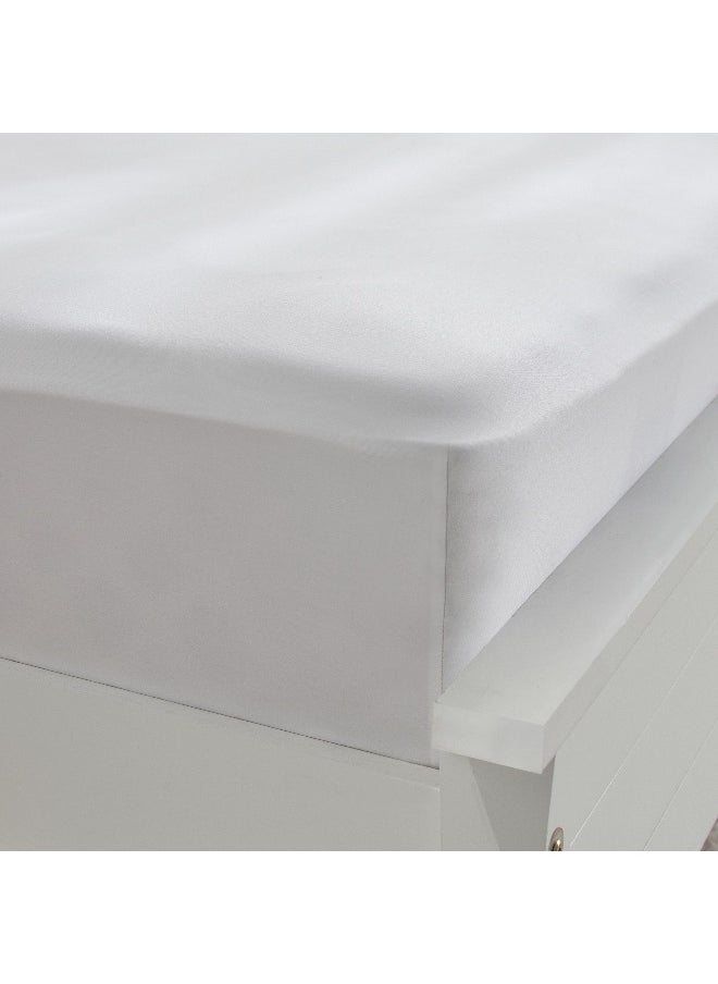 Opulent Luxe Cotton Solid Super King Fitted Sheet - 200x200+40 cm