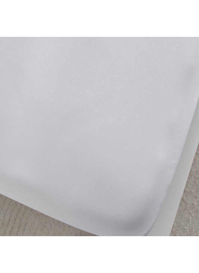 Opulent Luxe Cotton Solid Queen Fitted Sheet - 150x200+40 cm