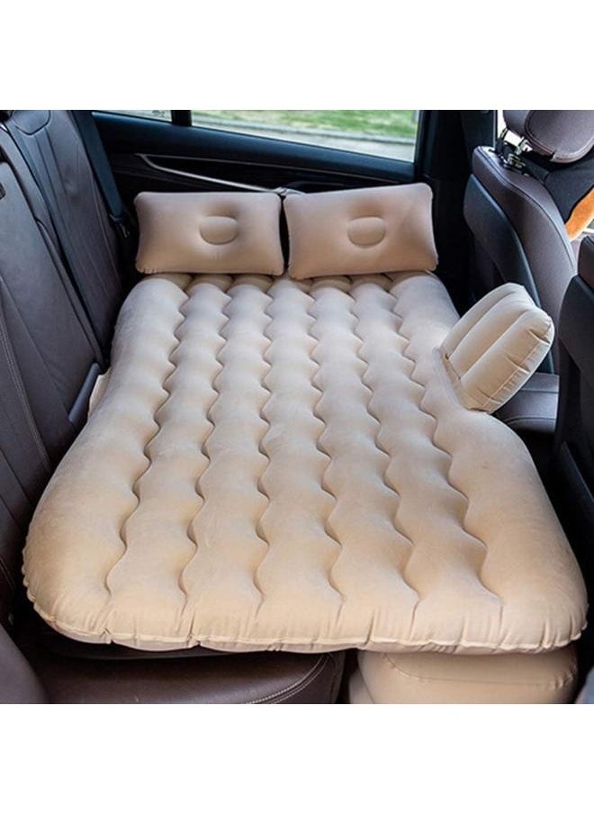 Car Inflatable Bed Flocking Fabric Portable And Easy To Use Back Seat Mattress with Pump And Pillows for Children for Sleep Rest Travel Camping with Air Pump