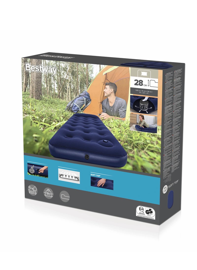 Bestway® Air Mattress Jr. Twin with Built-in Foot Pump 1.85 m x 76 cm x 28 cm