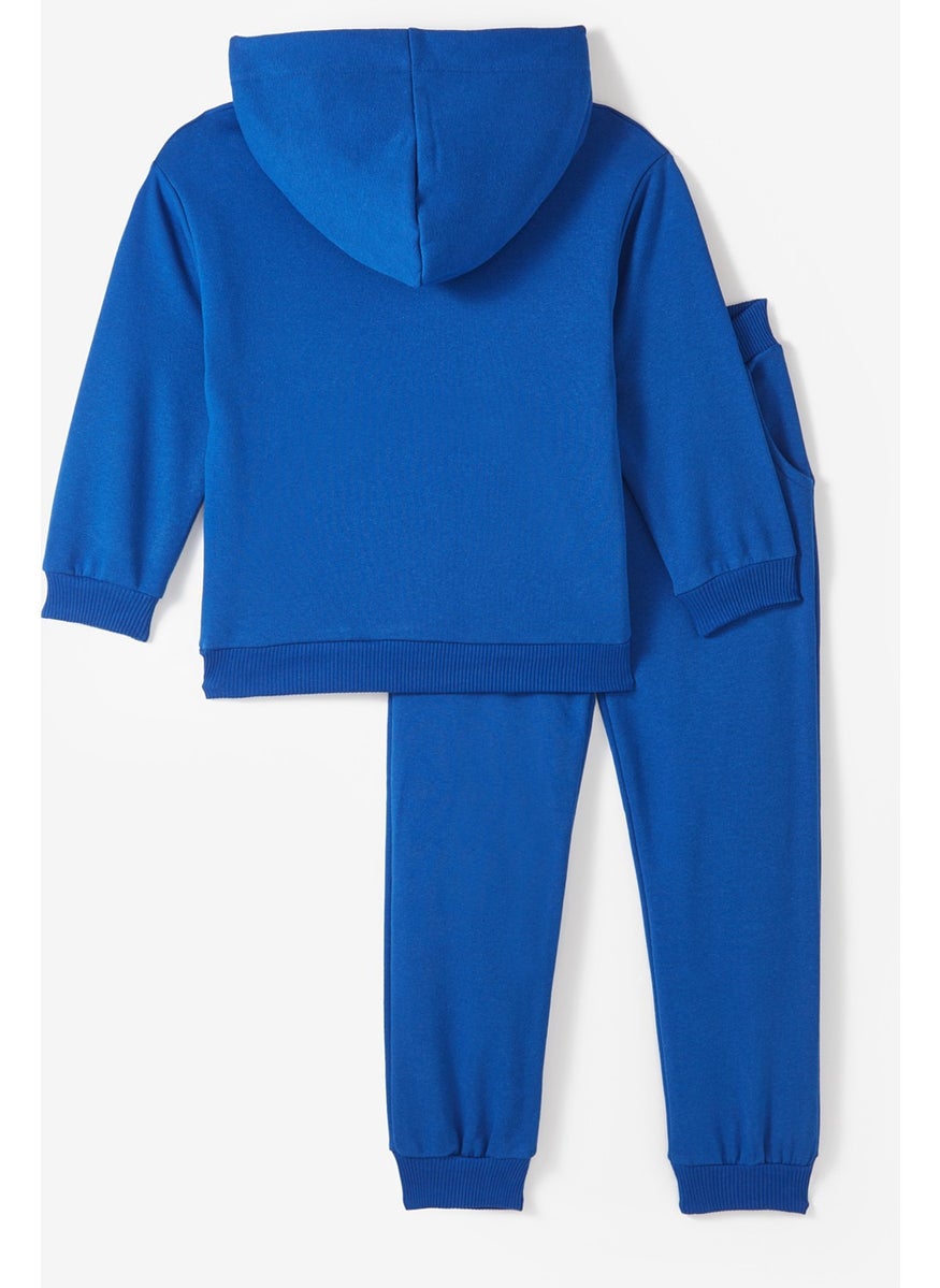 Thick Hooded Tracksuit Without Raising