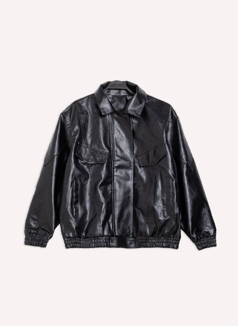 BALLOON FIT LEATHER JACKET