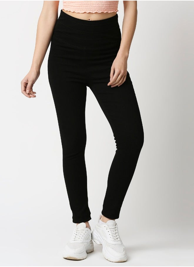 Women Black Skinny Fit Denim Jeggings