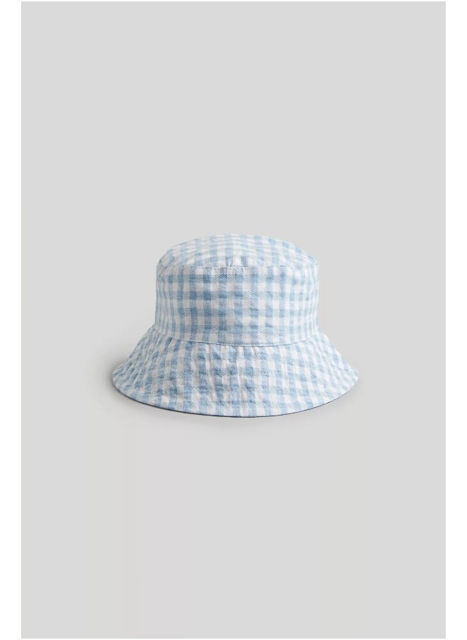 Blue Gingham UPF50+ Sun Hat