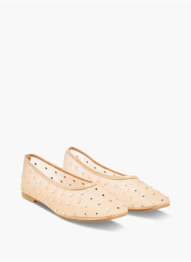 Women's Studded Slip-On Ballerina Shoes
