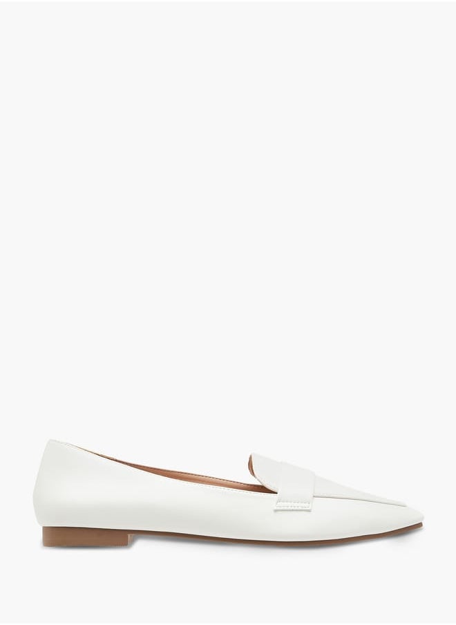 Womens Slip-On Pointed Toe Ballerina Shoes