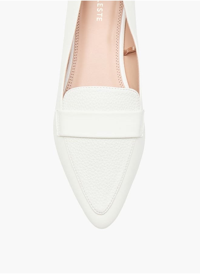 Womens Slip-On Pointed Toe Ballerina Shoes