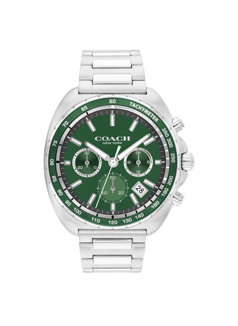 COACH WATCHES TONNEAU CHRONOGRAPH MEN'S GREEN CASE WATCH - 14602701