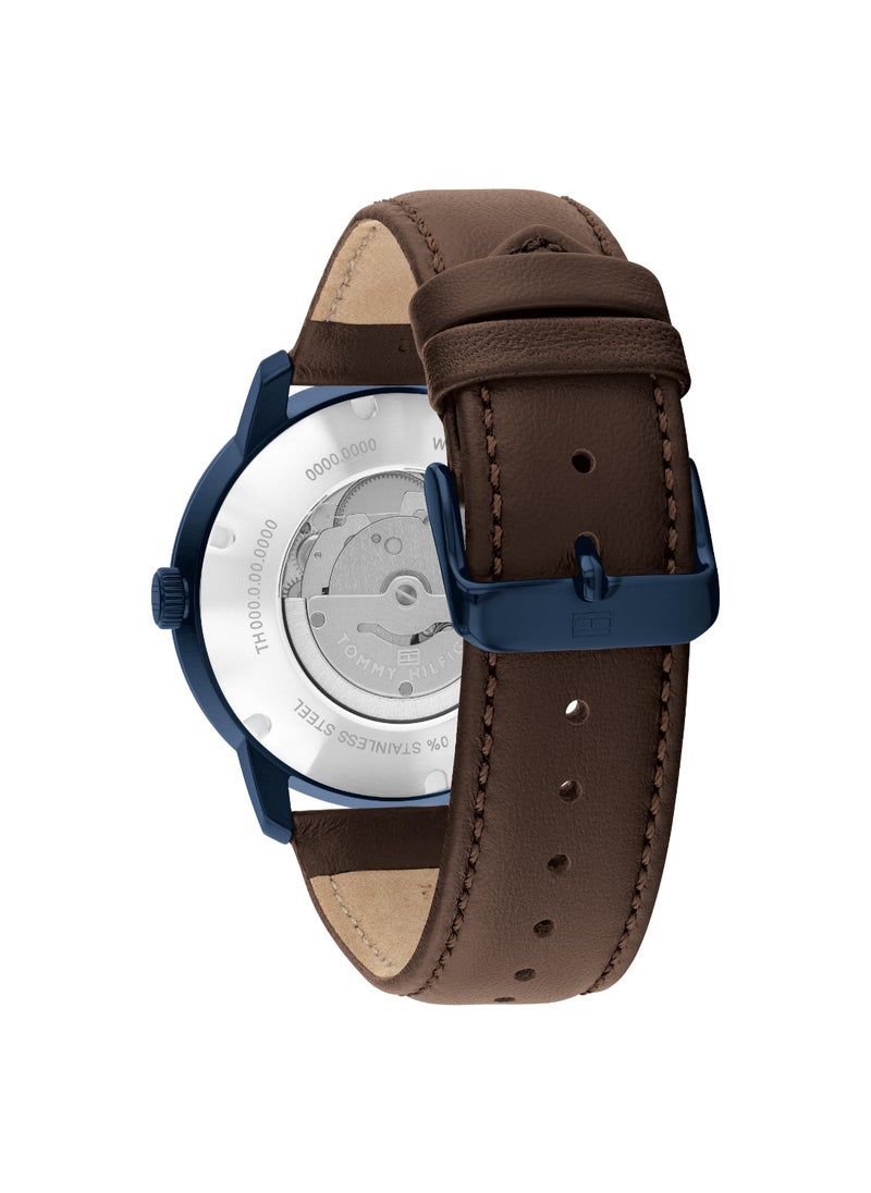 TOMMY HILFIGER ROUND ANALOG MEN'S BLUE CASE WATCH - 1710660