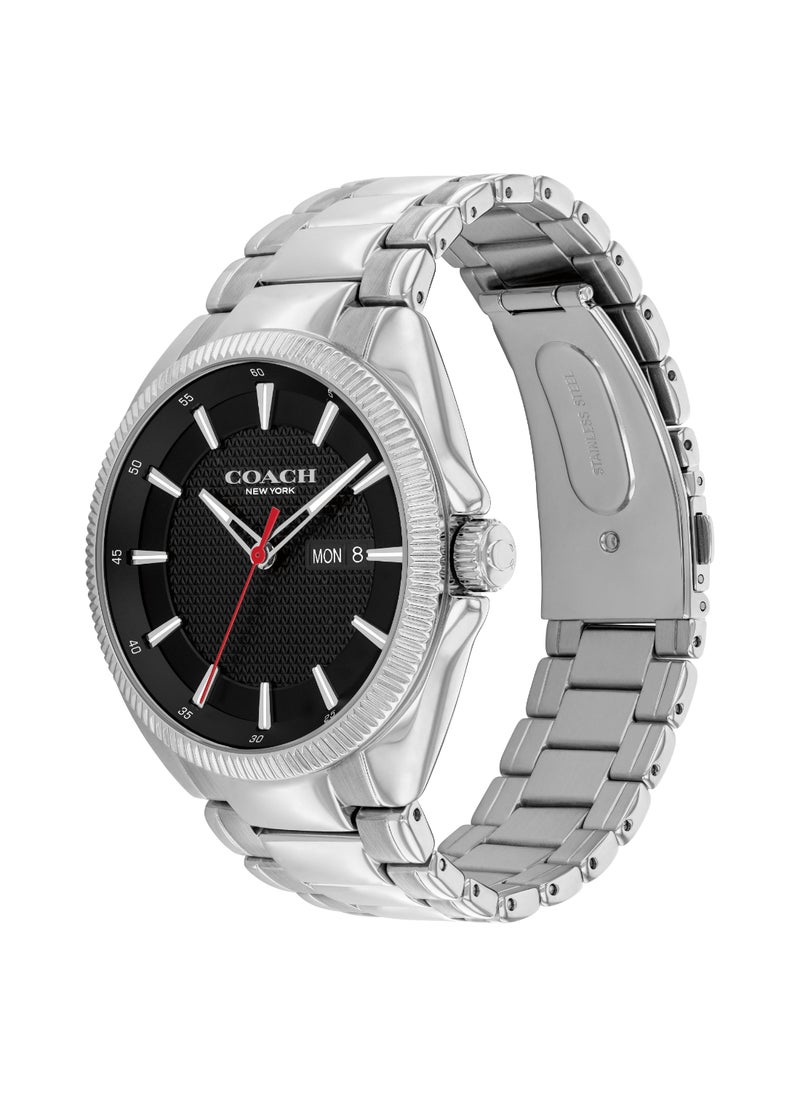 COACH WATCHES ROUND ANALOG MEN'S BLACK CASE WATCH - 14602687