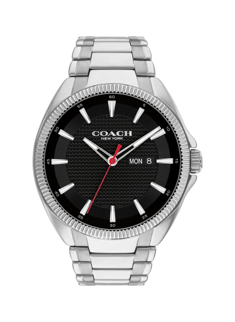 COACH WATCHES ROUND ANALOG MEN'S BLACK CASE WATCH - 14602687