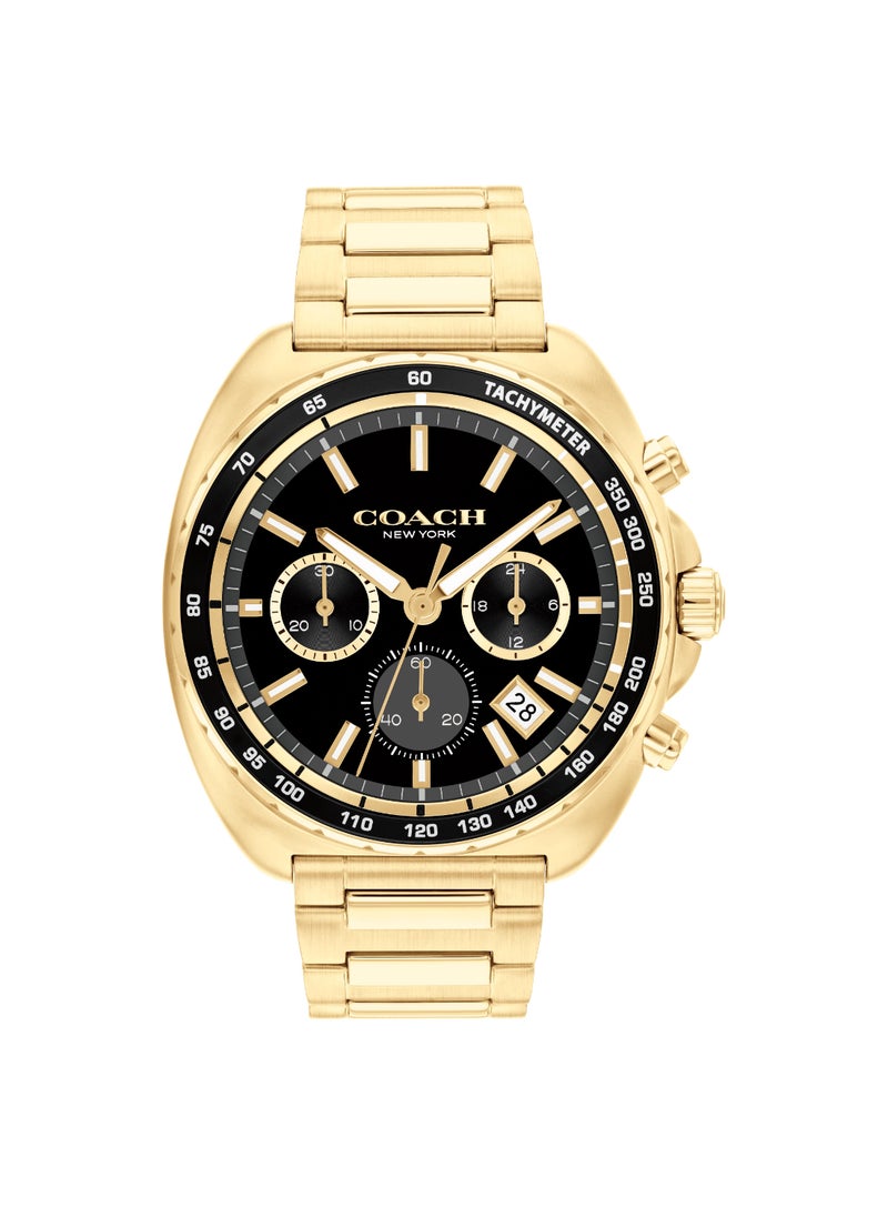 COACH WATCHES TONNEAU CHRONOGRAPH MEN'S BLACK CASE WATCH - 14602703