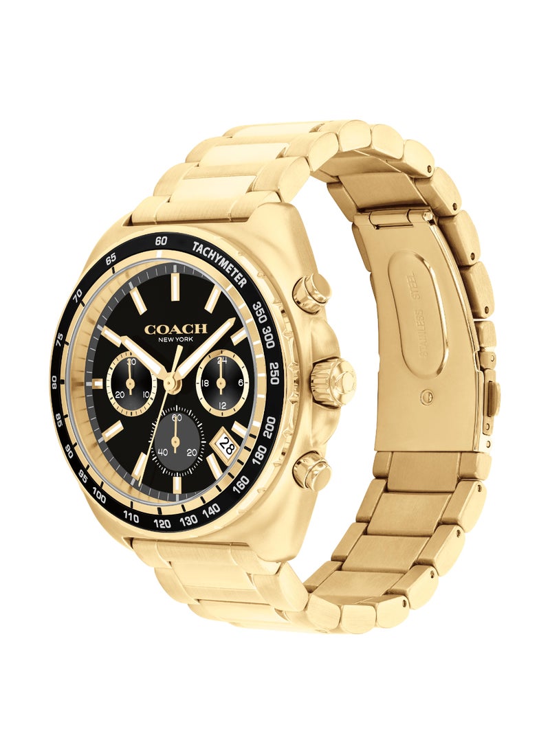 COACH WATCHES TONNEAU CHRONOGRAPH MEN'S BLACK CASE WATCH - 14602703